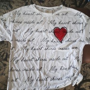 Zara Cute Heart T-Shirt